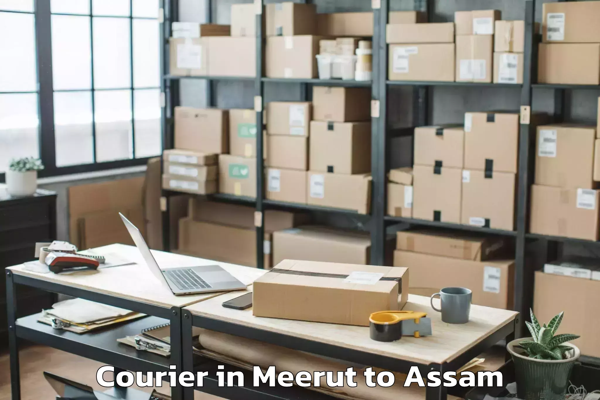 Trusted Meerut to Dergaon Courier